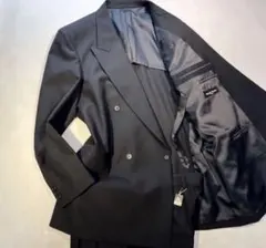 新品 訳あり E8 3L相当 礼服 喪服 メンズスーツ ダブルスーツ 冠婚葬祭