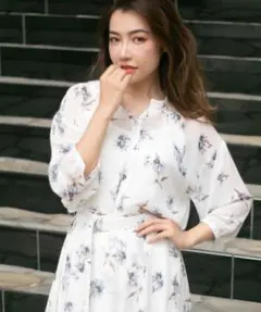 LADYMADE レディメイド シフォンドロップギャザースリーブブラウスのサムネイル