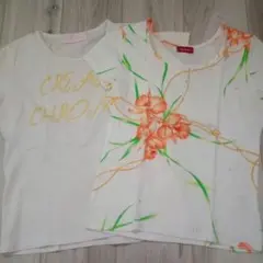 CREAM CHROMA 花柄 半袖Tシャツ2枚セット　サイズM