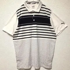 プーマ 半袖 ポロシャツ XL 白 紺 ピンク ポリエステル エラスタンのサムネイル