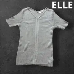 ELLE SPORTS リブニット　グレーのサムネイル