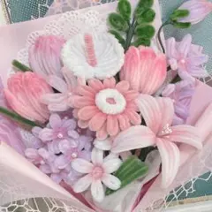 モールフラワー　ブーケ　花束　枯れないお花　韓国　ピンク　パープル　36