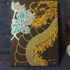 額付風水開運絵画＊金青龍螺旋乱舞　∞龍玉　金運　仕事運　才能開花　発展　引き寄せ 額付風水開運絵画＊金青龍螺旋乱舞 ∞龍玉 金運 仕事運 才能開花 発展