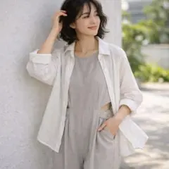 【新品、定価¥4290、タグ付き】ノースリーブ　サロペット　FREEサイズのサムネイル