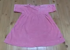 PETIT BATEAU　24m/86cm 半袖コーデュロイワンピース　ピンク