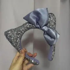 USJ キティーちゃん カチューシャ 紫 スパンコール