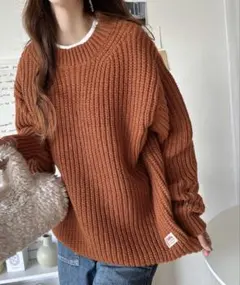 オーバーサイズニット 長袖