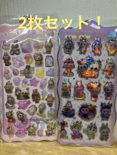 【週末向け値引】ラブブ LABUBU シール 2枚セット