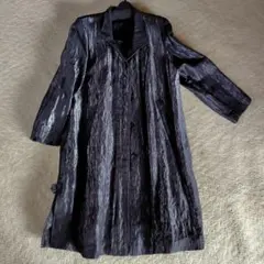 オシャレ✨ ロングコート✨ブラック✨薄手✨美品✨1点物✨未使用に近い