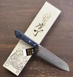 増谷刃物訓平作菜切VG10ステンレス積層槌目（刻流）口金有スコッチ アウトレット 増谷刃物 訓平作 三徳包丁 VG10ステンレス 積層（彩流）口金有