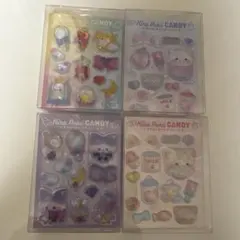 キラぷくキャンディシール 4シートセット　ねこ