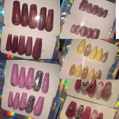 ネイルチップセット 5点 まとめ売り ギャル ハンドメイド