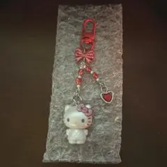 サンリオ ハローキティ シークレットキーホルダー ミニチュアキルト レッド 赤