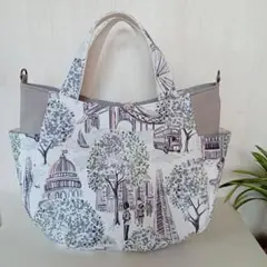 チューリップバッグ　サイドポケット付き　キャスキッドソン　ハンドメイド