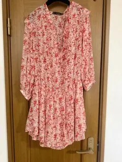 ZARA BASIC 花柄 長袖 チュニック Mサイズのサムネイル