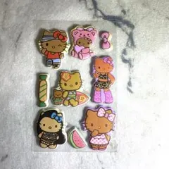 日焼けキティー　ぷくぷくシール