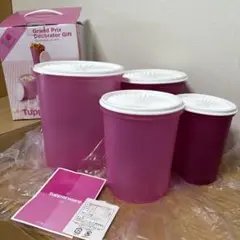 きょん 未使用 タッパーウェア グランプリデコレーター ＬM グランプリ デコレーター L プラム ＜Tupperware