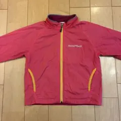 モンベル ウインドブレーカー 90cm キッズ ピンク 軽量