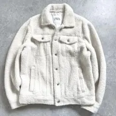 ZARA ザラ ボア アウター コート メンズ 美品XLZARA♡ザラ 馬 雪景色 ボアジャケット メンズ 完売品