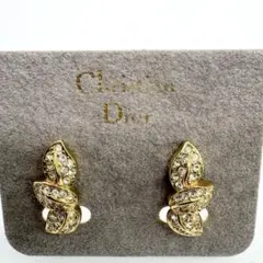 Dior ピアス リボン ドロップ ストーン - メルカリ