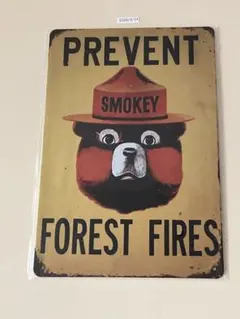 SMOKEY BEAR ブリキ看板 インテリア