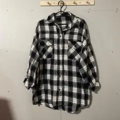 INGNI 黒白 チェック柄 長袖シャツ M