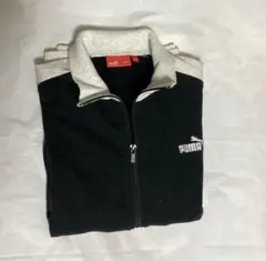 PUMA ジップアップジャケット 黒/グレー