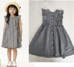 美品　BREEZEブリーズ　ギンガム　チェックワンピース　130