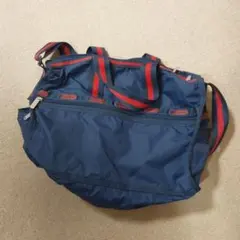 【未使用品】LeSportsac レスポ☆ボストンバッグ ネイビー×レッドライン