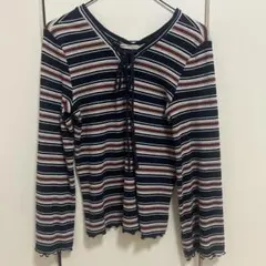 ストライプ長袖カットソー