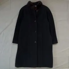b.spera Diffusion カシミヤ混 ロングコート ファー襟 ブラックのサムネイル