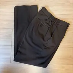 【美品】ユニクロ イージーワイドパンツ ダークブラウン ワイドシルエット