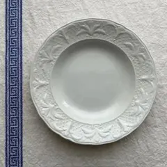 希少2枚深皿◆19世紀ボルドー窯レリーフプレート＃クレイユモントローオクトゴナル