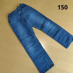 イオン デニムパンツ ストレート 長ズボン 150センチ　ジーンズ