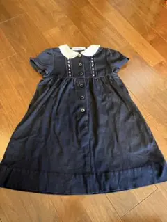 familiar ネイビー 半袖ワンピース 110cm