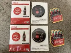 タイトーくじ　Coca-Cola Ｆ賞　缶バッジ＆ステッカーセット　２点セット①