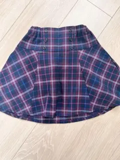 【美品・即購入ok】BeBe べべ チェック柄スカート 120cm