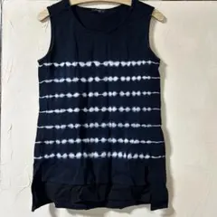 ネイビー ボーダー チュニック ノースリーブのサムネイル