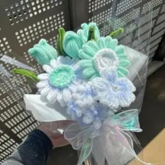 モールフラワー チャイラテ shop 枯れないお花 パステルグリーン　韓国花束