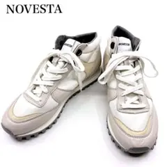 NOVESTA スニーカー 24.5 マラソン ミドルカット レザー 軽量のサムネイル