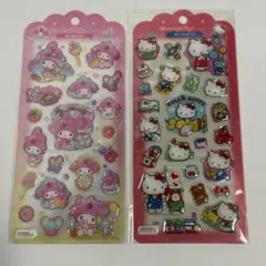 My Melody & Hello Kitty ドロップジェリーシール２枚セット