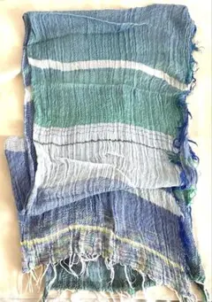 うさとの服 麻綿 大判ストール 藍染 草木染め 絣 usaato ウサト うさとの服 麻綿 大判ストール 藍染 草木染め 絣 usaato ウサト - メルカリ
