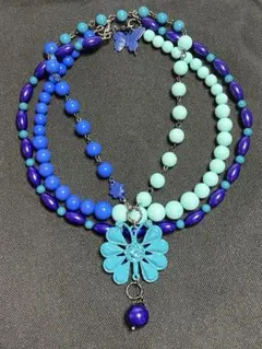 未使用　ANNA SUI 花　蝶　3way ネックレス　ブレスレット　ベルト