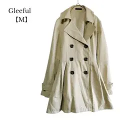 【Gleeful】トレンチコート　ベージュ　ダブルボタン　Mサイズ
