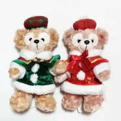 ダッフィー＆シェリーメイ ☆ ぬいぐるみバッジ クリスマス【新品＆タグつき】