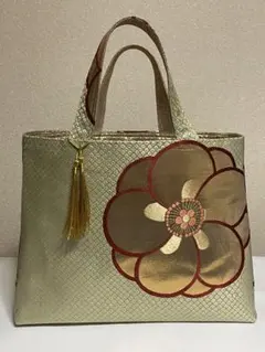 帯リメイクハンドメイドおしゃれトートバッグ