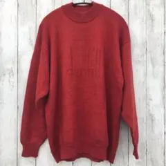 【 Dunhill 】ダンヒル ハイネック ロゴ セーター レッド Lのサムネイル
