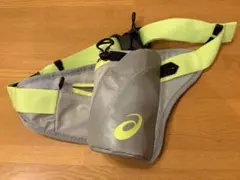 asicsウエストポーチ グレー/イエロー