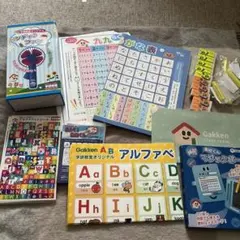Gakken 教育教材セット アルファベットシール ハンディファン