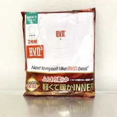 BVD メンズ肌着 ホワイト Lサイズ 半袖丸首 保湿インナー